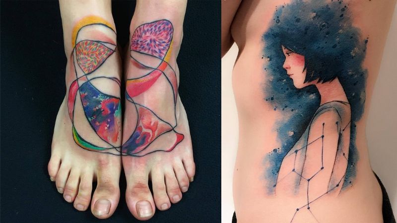 abstrakte tatovering ideer