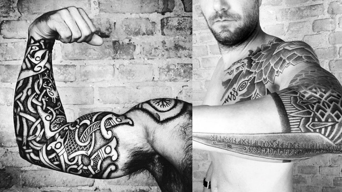 viking inspirert tatovering